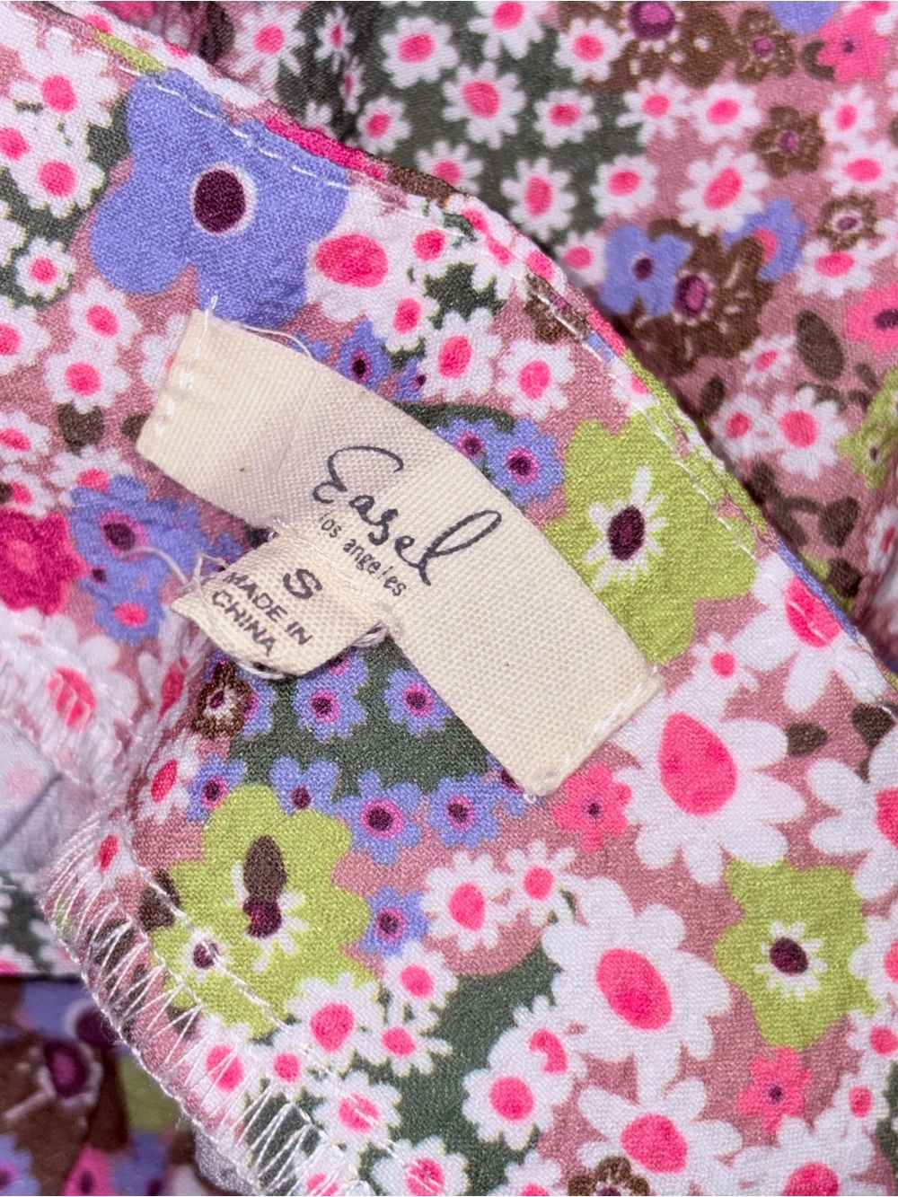 easel Floral Ruffle Mini Dress NWOT - Picture 6 of 7